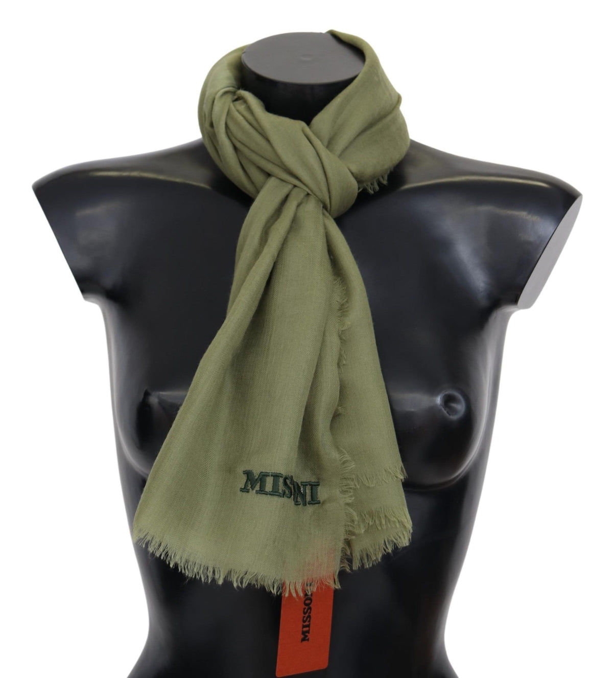 Missoni Grüner Kaschmir-Unisex-Halstuchschal