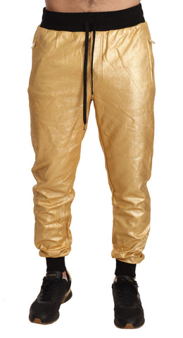 Dolce & Gabbana Goldschwein des Jahres Baumwollhosen Hose