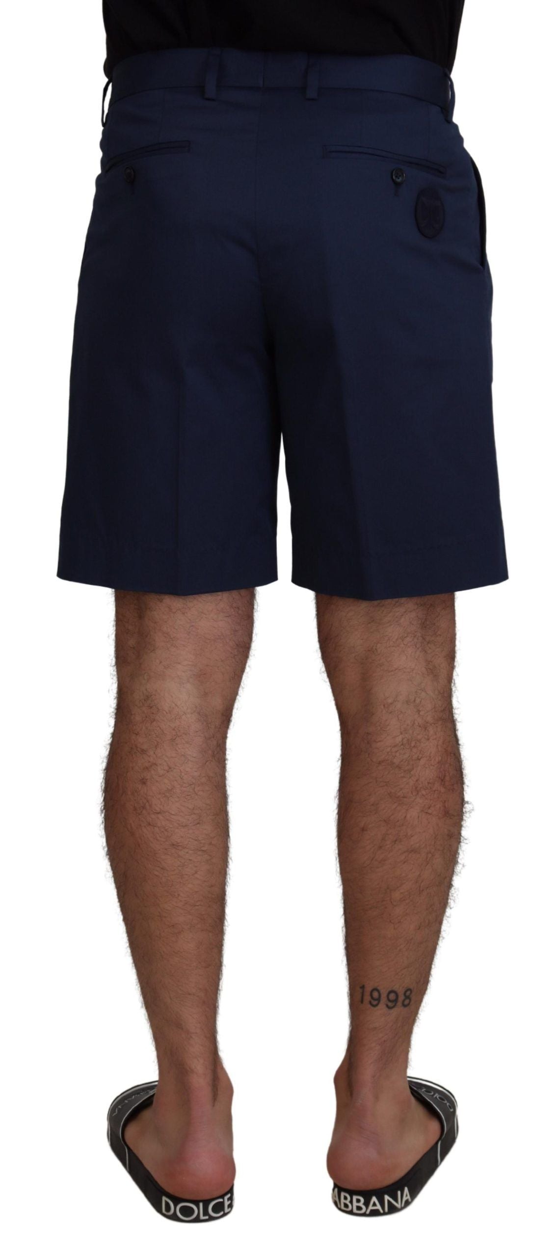 Dolce & Gabbana Blaue Chinos Baumwolle Stretch Casual Shorts