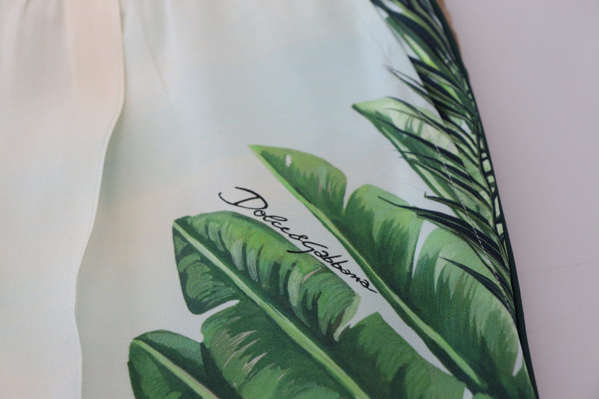 Dolce & Gabbana Weiße Jogginghose mit Blumenmuster für Männer