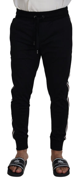 Dolce & Gabbana Schwarze DG Print Herren-Jogger-Hose