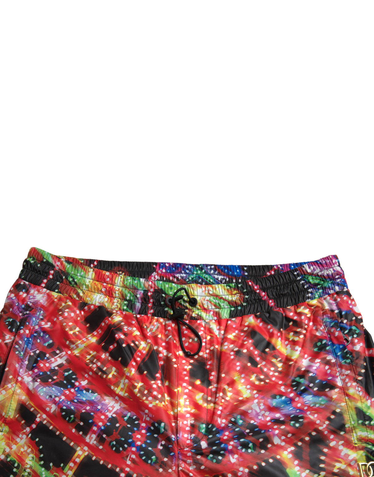 Dolce & Gabbana Multicolor Luminarie Druck Männer Bermuda Shorts