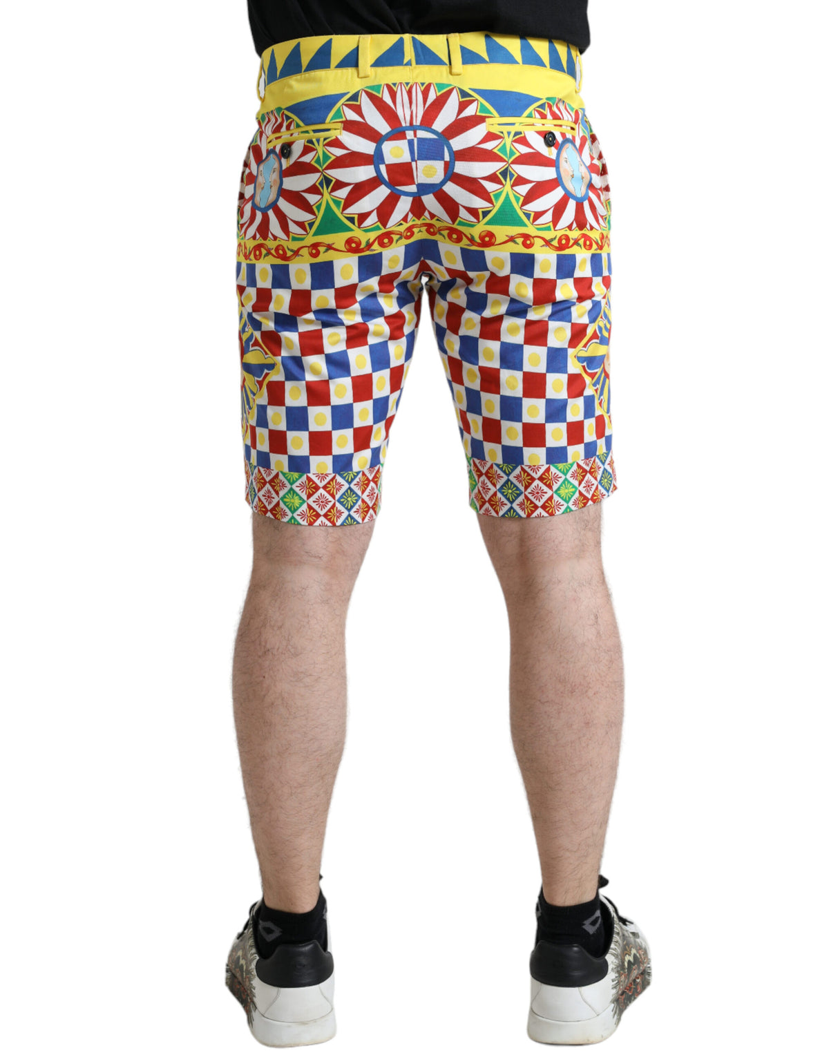 Dolce & Gabbana Mehrfarbige Carretto Print Herren-Bermudashorts