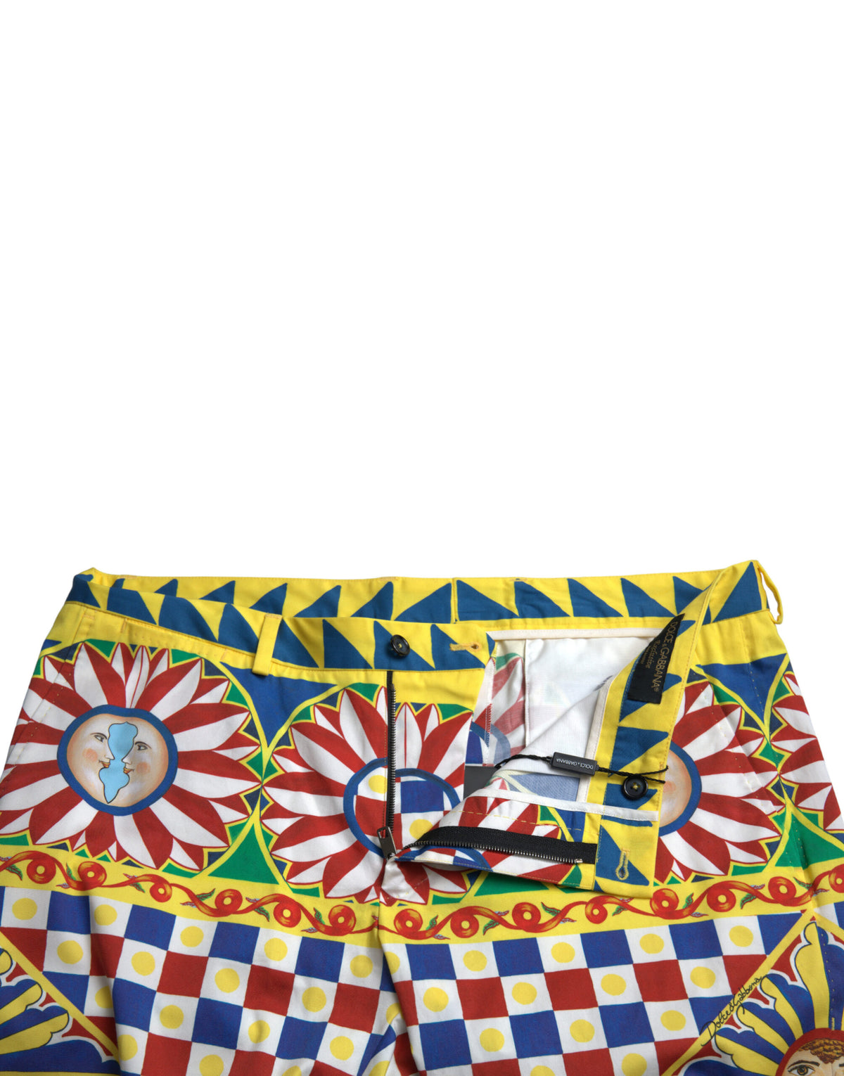 Dolce & Gabbana Mehrfarbige Carretto Print Herren-Bermudashorts