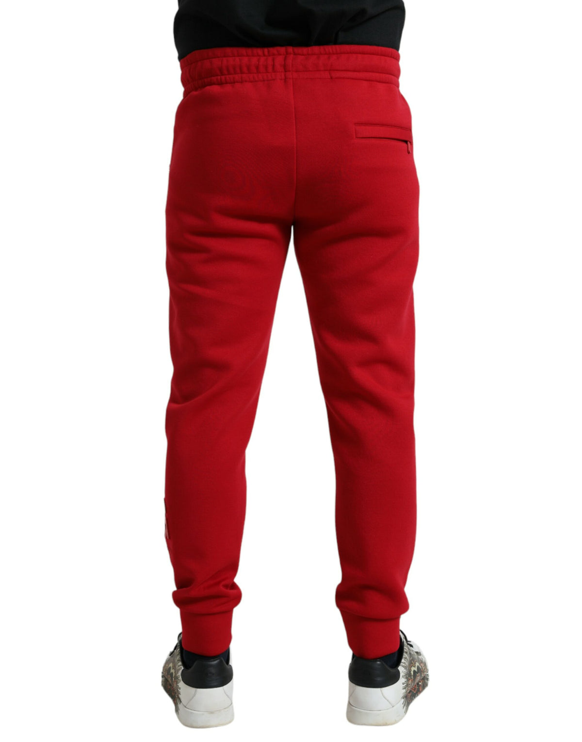 Dolce & Gabbana Rote Skinny-Jogger-Hose aus Baumwollmischung