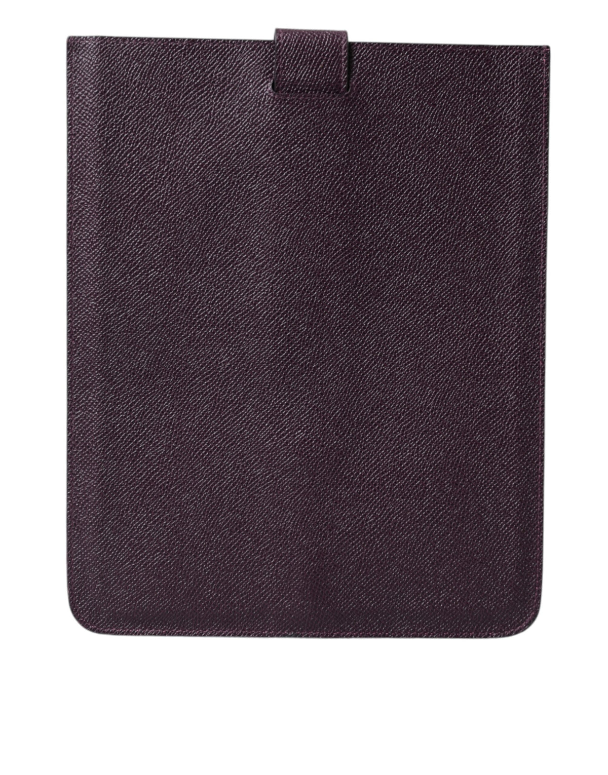 Dolce & Gabbana Dunkelbraune Leder-Tablet-Hülle mit Logo-Plakette