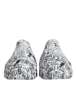 Dolce & Gabbana Weiß Schwarz Graffiti Daymaster Turnschuhe Schuhe
