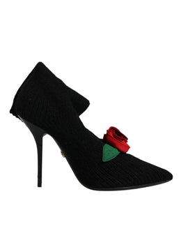 Dolce & Gabbana Schwarz Stiletto Heels Mid Calf Stiefel Schuhe