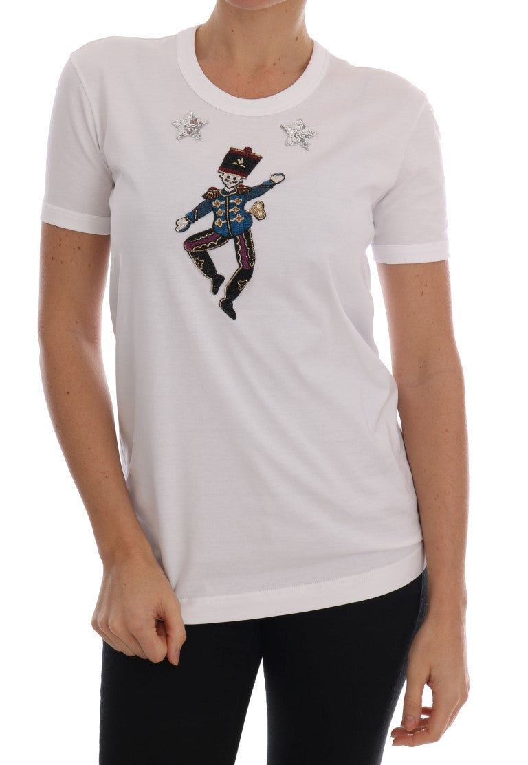 Dolce & Gabbana Weißes T-Shirt Märchen aus Baumwolle