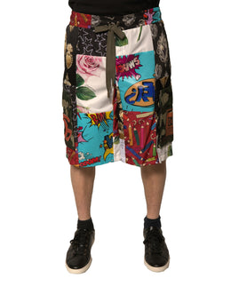 Dolce & Gabbana Mehrfarbige Cargo-Bermudashorts mit Patchwork