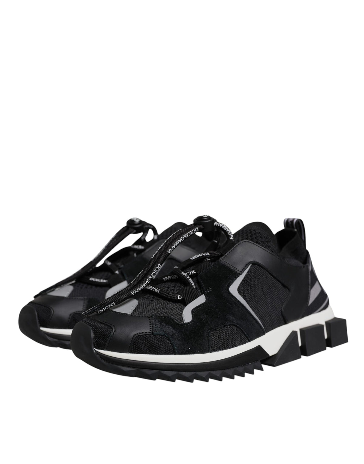 Dolce & Gabbana Schwarze Sorrento-Trekking-Sneakers aus Mesh