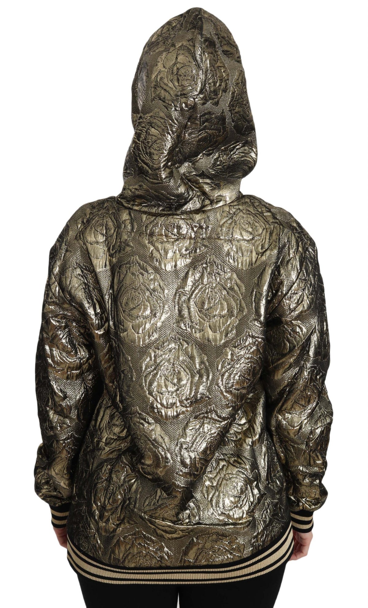 Dolce & Gabbana Im The Queen Jaquard Gold Sweatshirt Hoodie