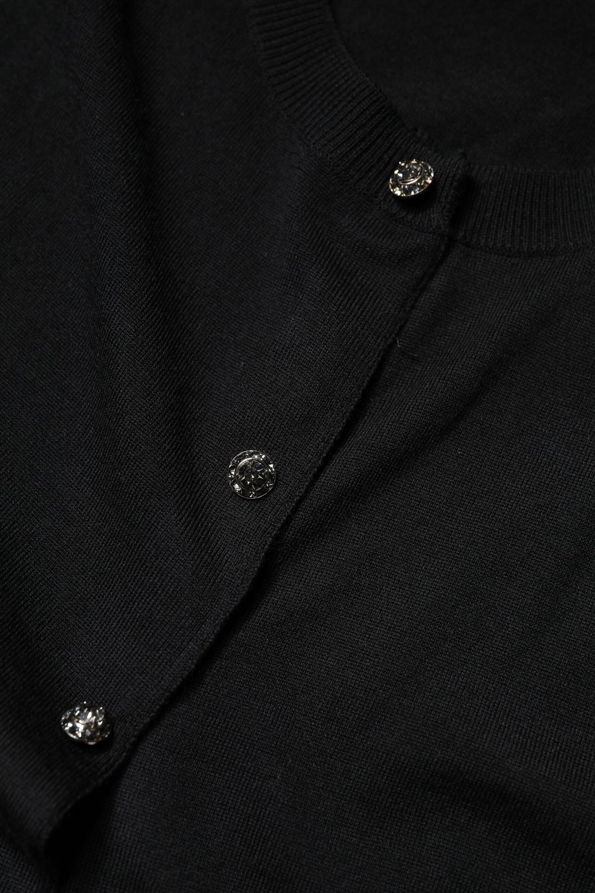 Dolce & Gabbana Schwarzes Button Down Kurzarm-Blusen-Top