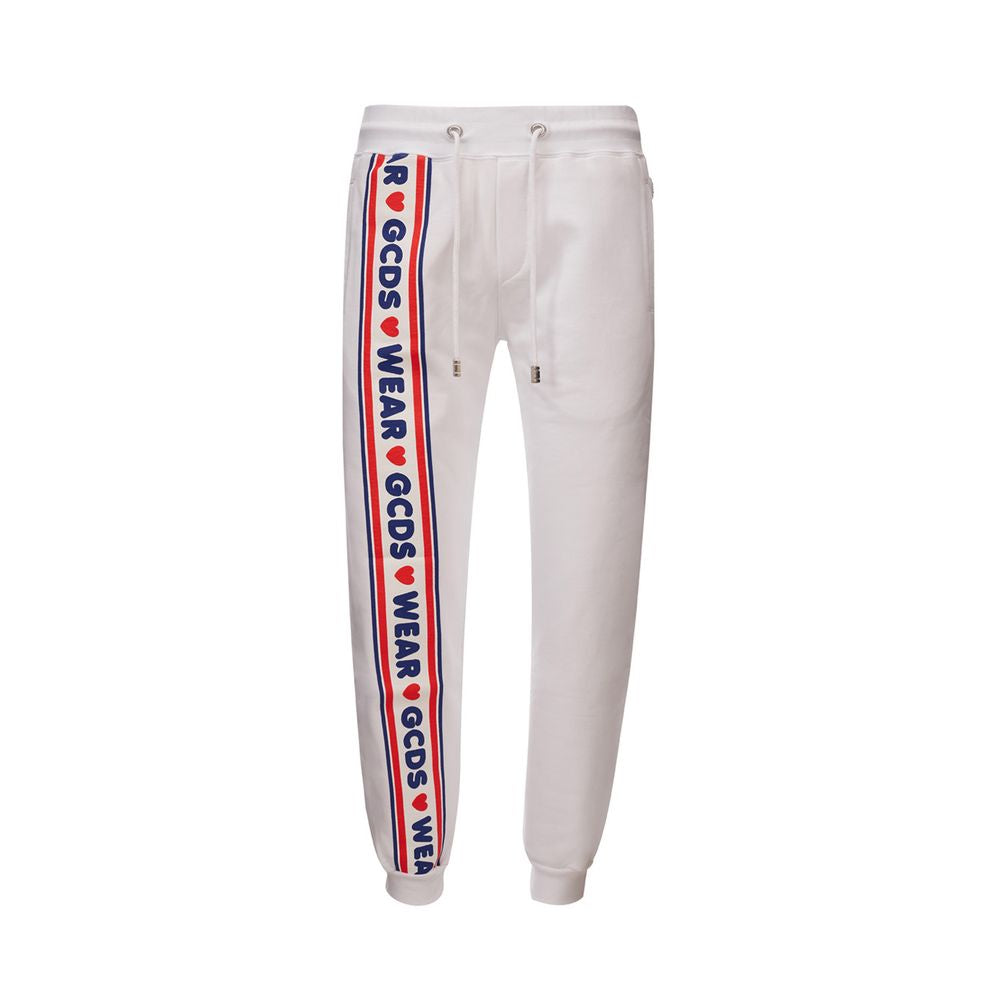 GCDS Weiße Baumwoll-Sporthose