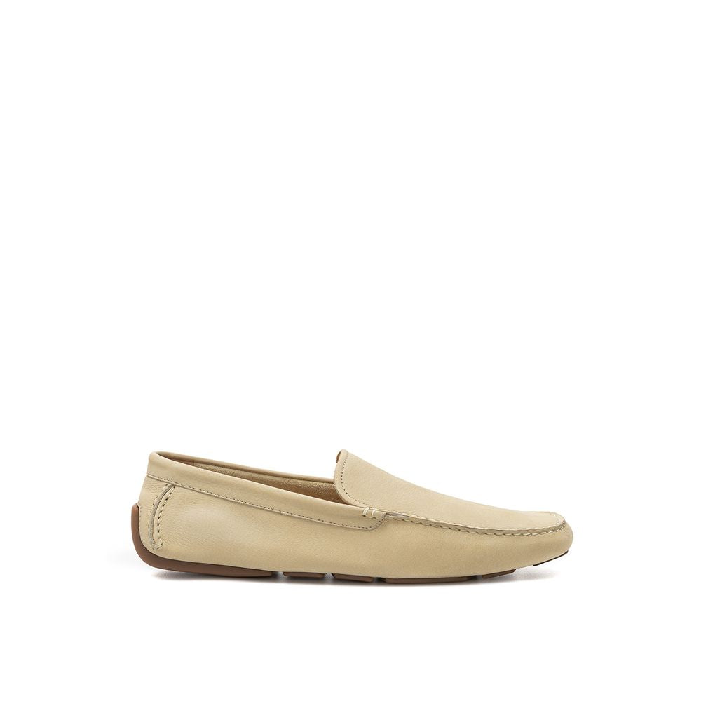 Bally Beige Leder Mokassin