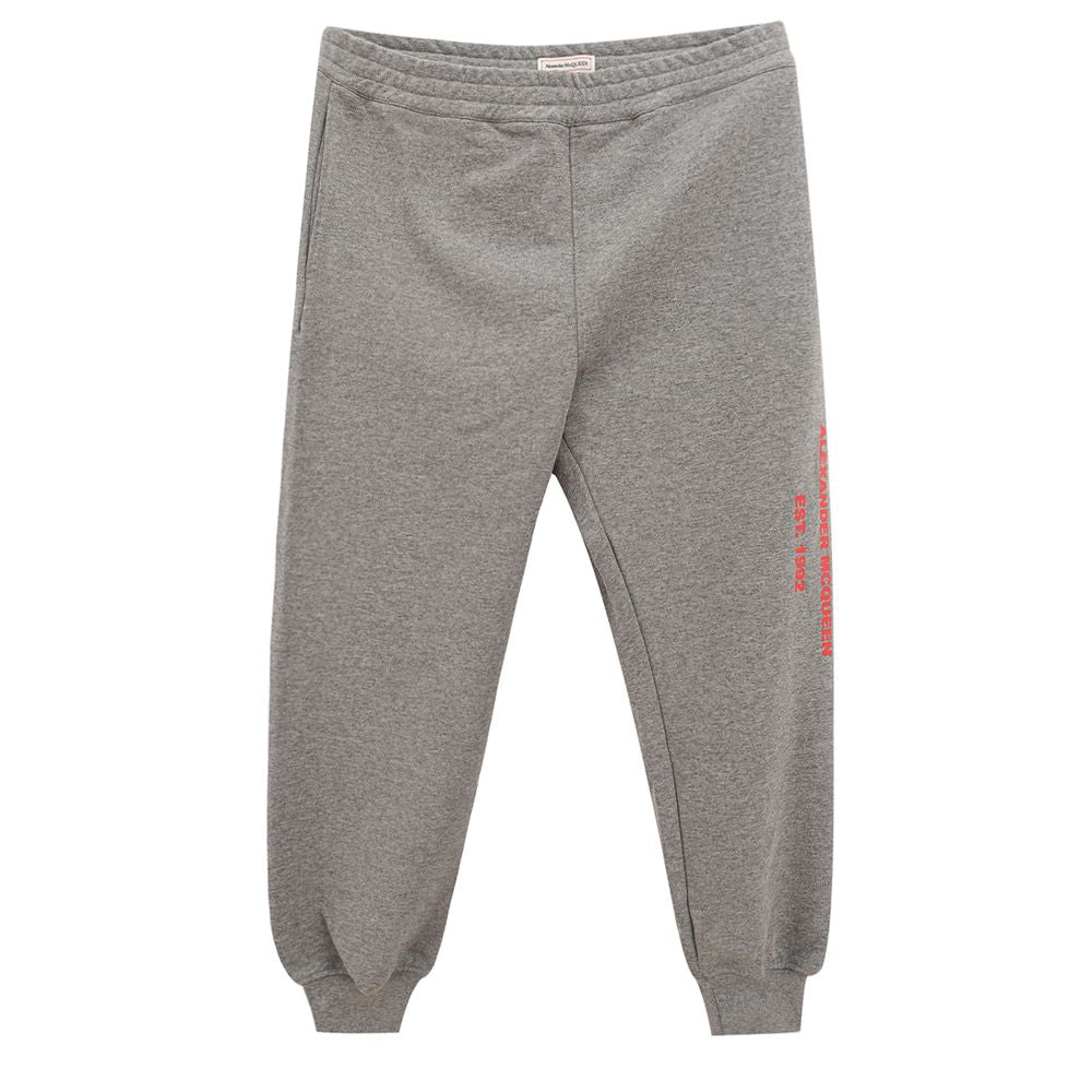 Alexander McQueen Schicke graue Hose aus Baumwollmischung
