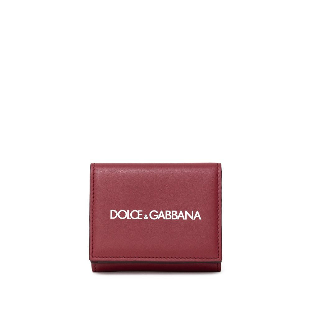 Dolce & Gabbana Brieftasche aus rotem Kalbsleder