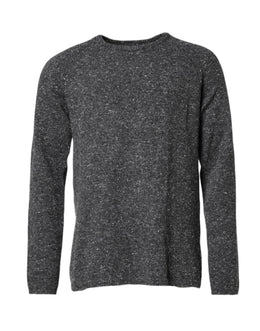 Dolce & Gabbana Grauer Pullover mit Rundhalsausschnitt aus Wolle