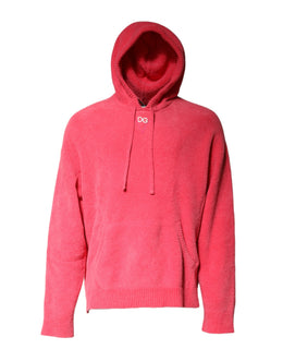 Dolce & Gabbana Roter Baumwollstrick-Pullover mit Kapuze für Männer