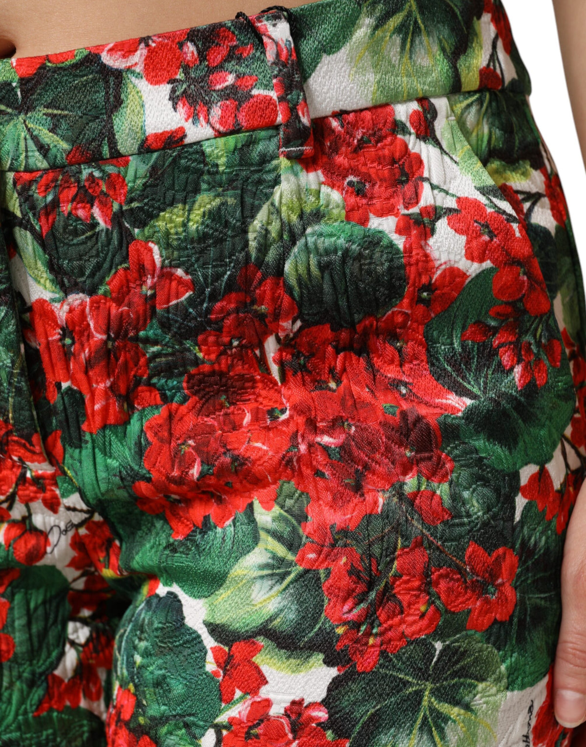 Dolce & Gabbana Gekürzte Hose mit mehrfarbigem Blumendruck