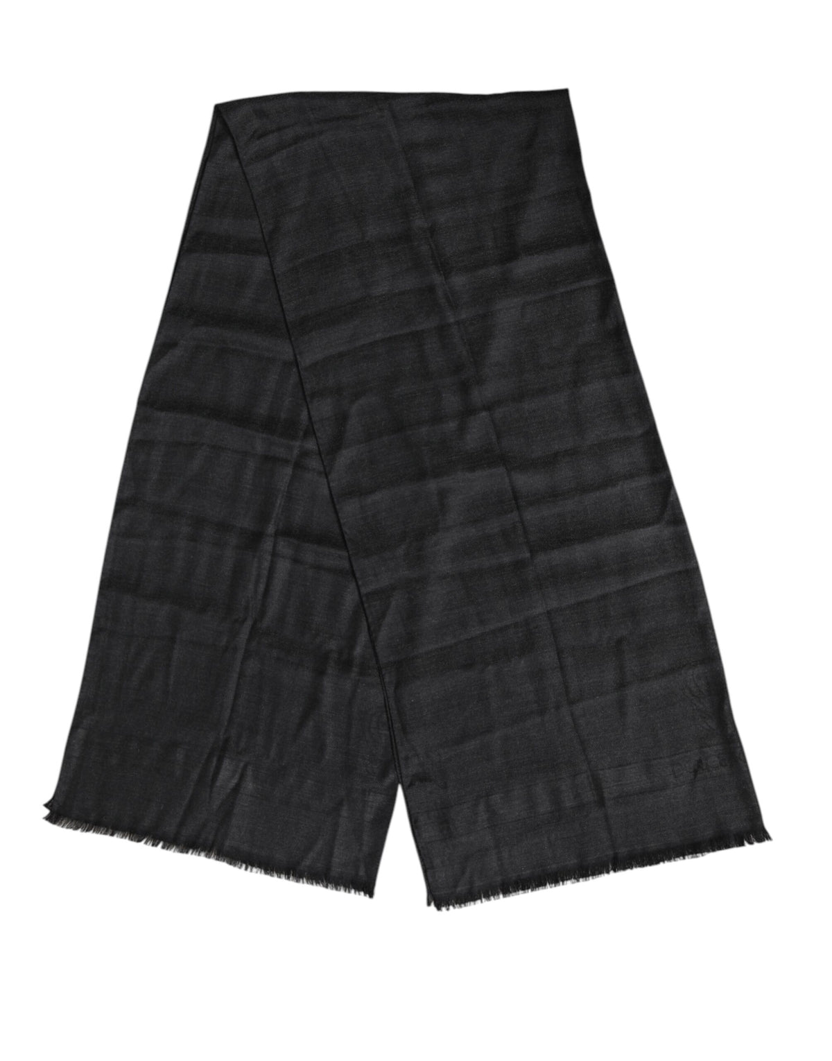 Dolce & Gabbana Dunkelgrauer Kaschmir-Fransen-Halswärmer-Schal