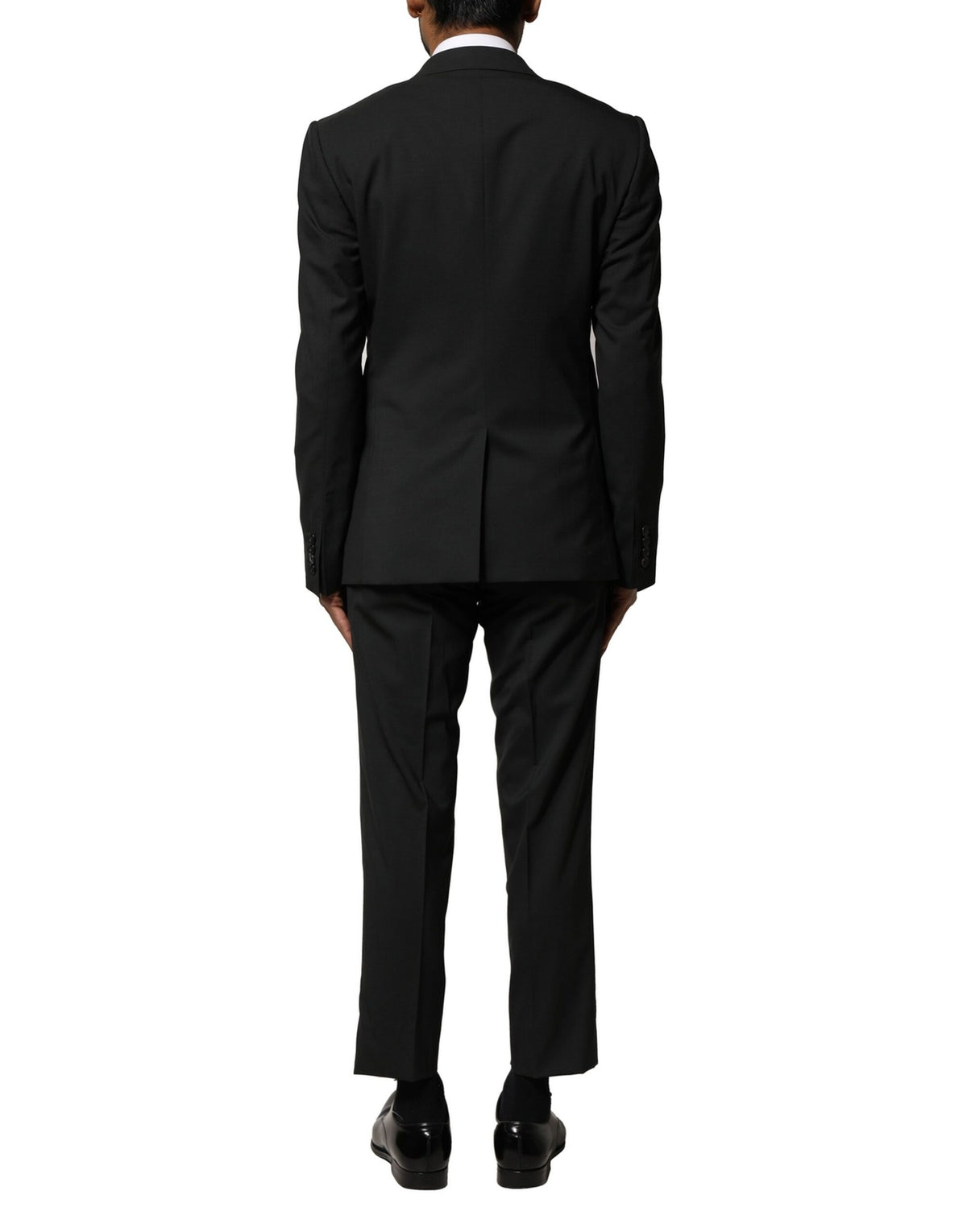 Dolce & Gabbana Schwarzer einreihiger Anzug aus Wolle (2 Teile)