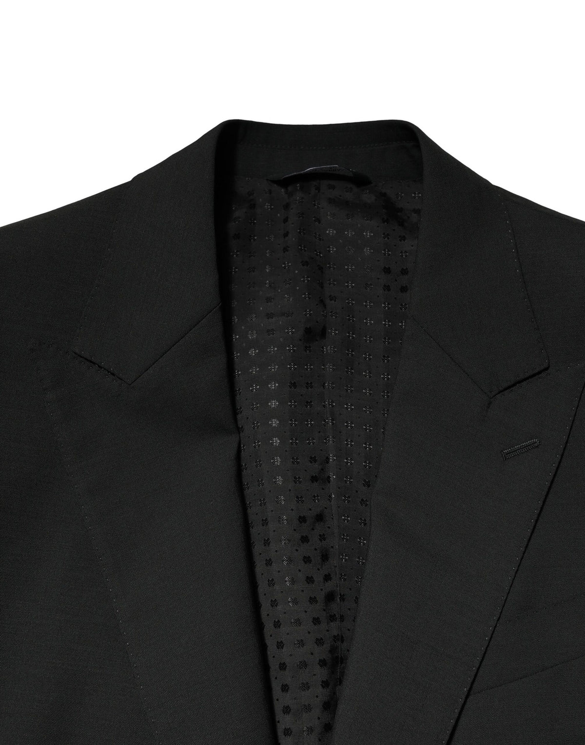 Dolce & Gabbana Schwarzer einreihiger Anzug aus Wolle (2 Teile)