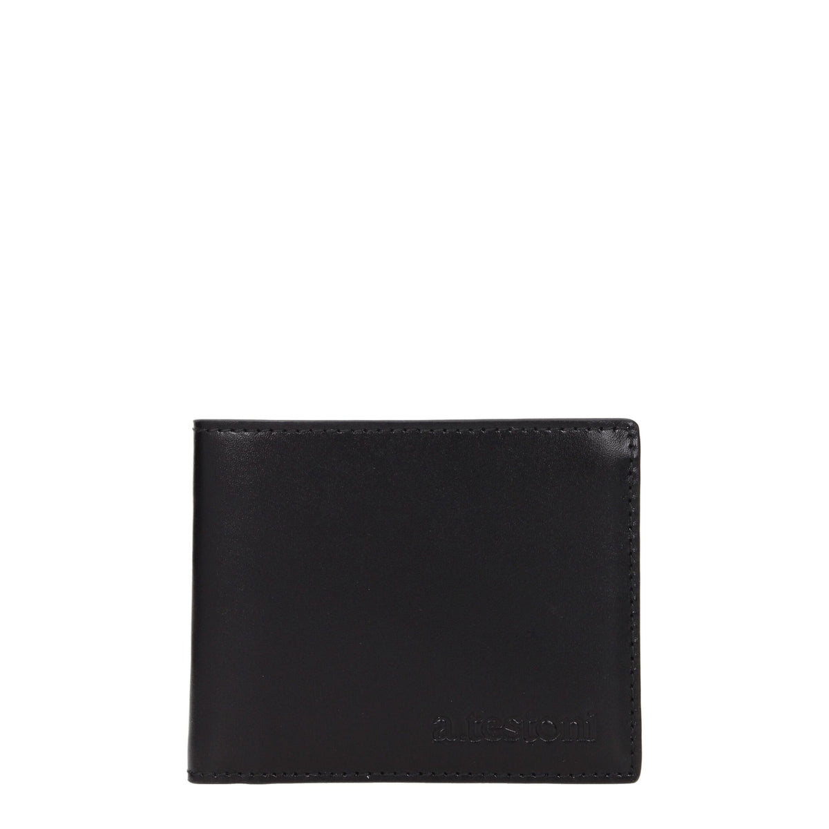 Testoni Schwarzes Leder Portemonnaie
