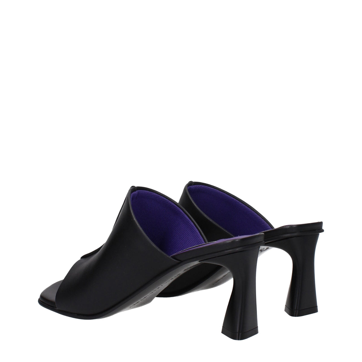 Stella McCartney Schwarze Leder-Stiletto-Sandalen