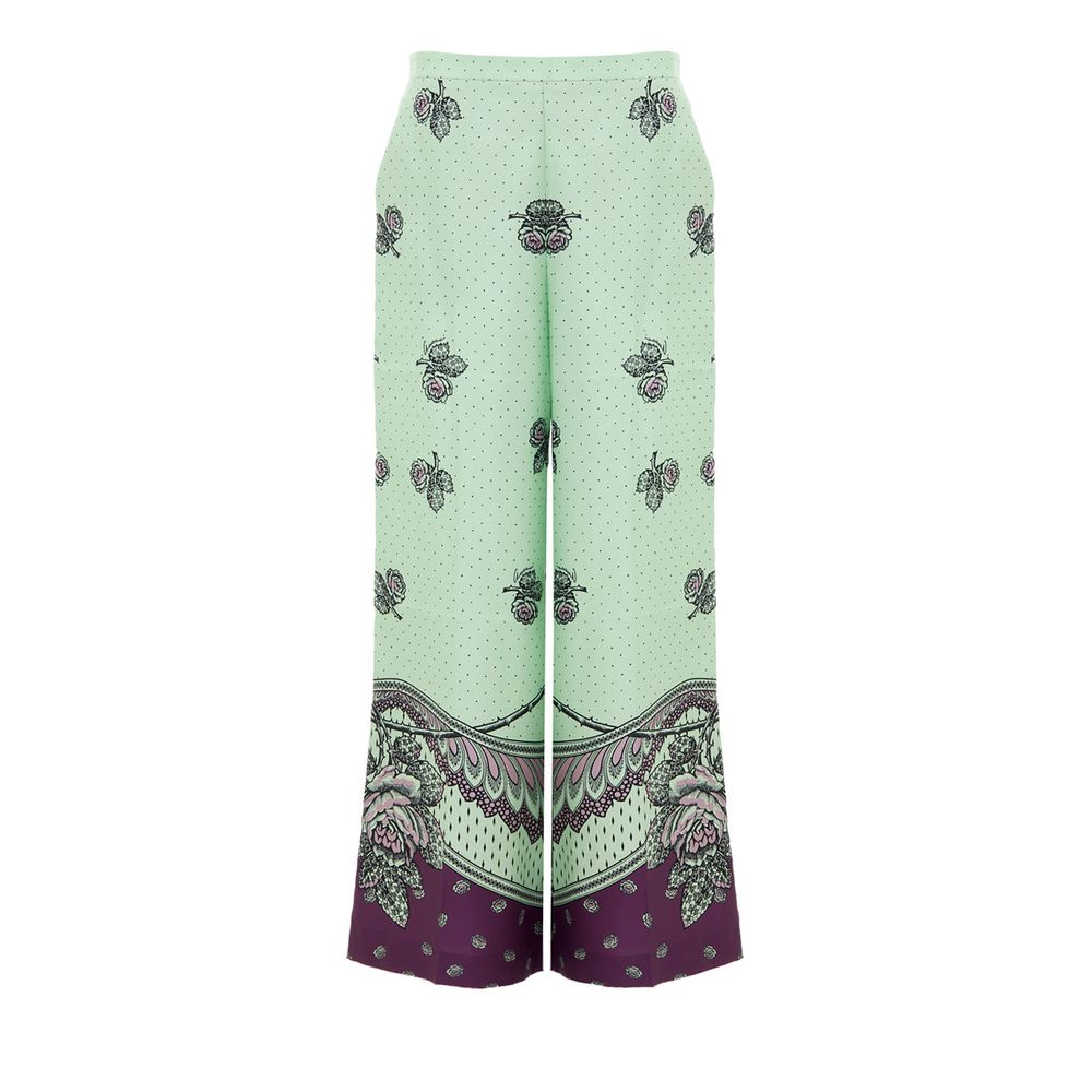 Gucci Grüne Seidenhose für den Alltag