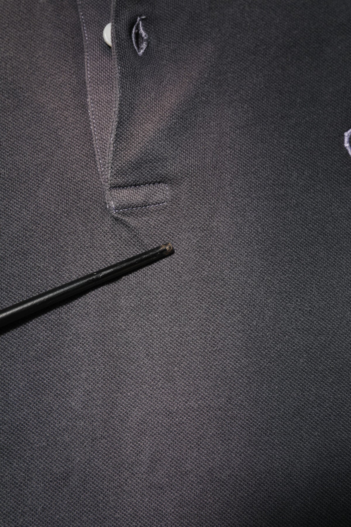 Dolce & Gabbana Graues Baumwoll-Polo-T-Shirt mit Kragen für Männer