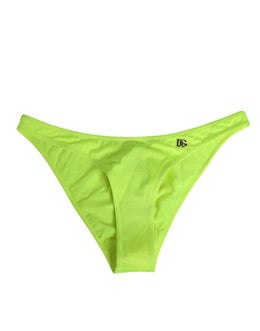 Dolce & Gabbana Neongrüne DG Logo Badeslips Damen Unterwäsche