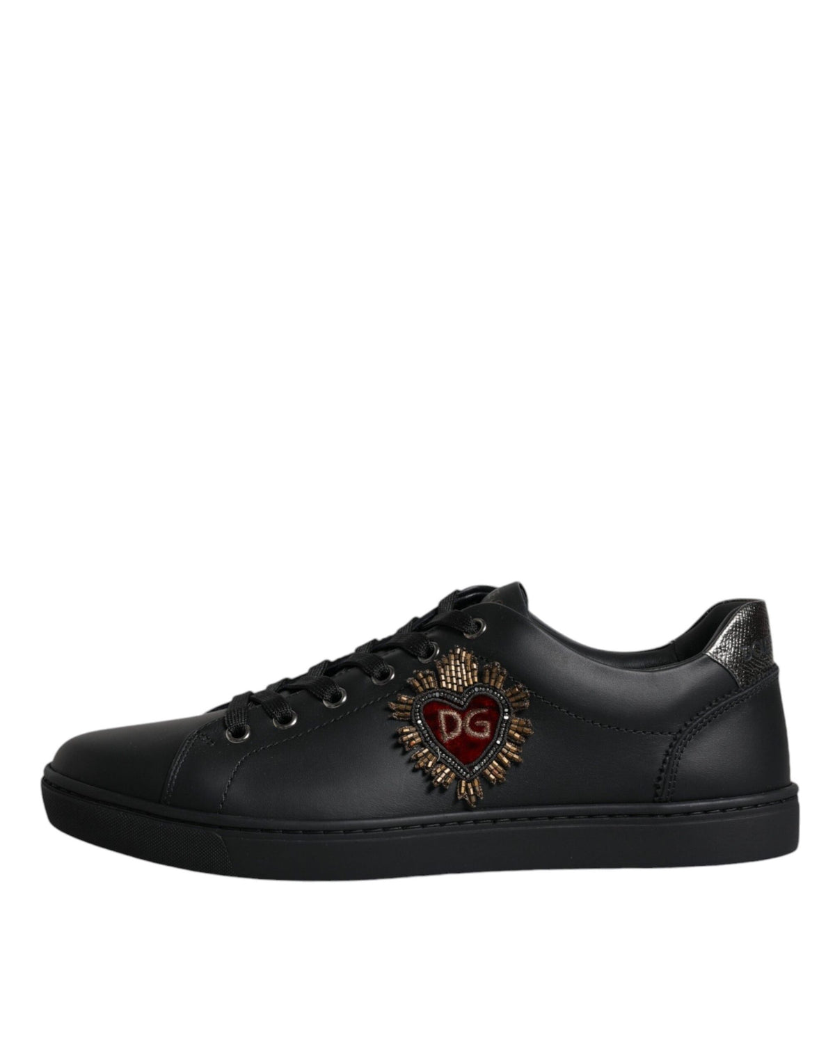 Dolce & Gabbana Schwarz London Sacred Heart Männer Turnschuhe Schuhe