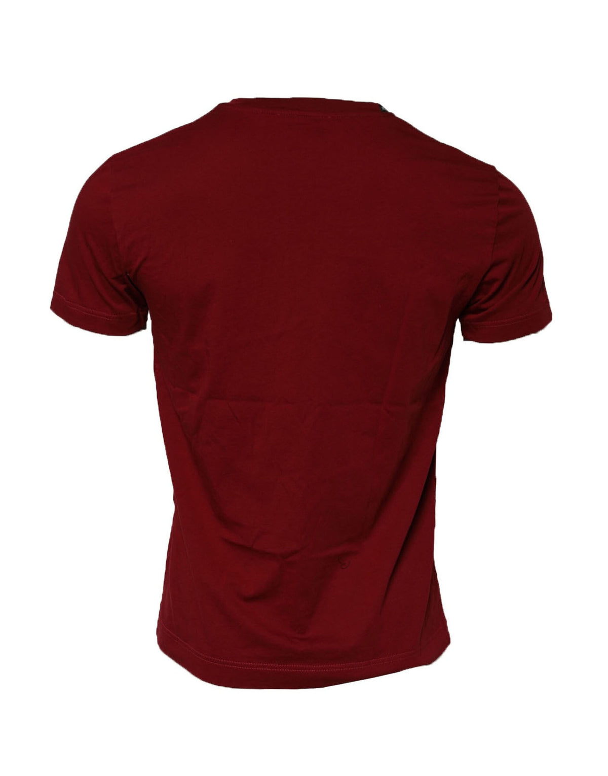 Dolce & Gabbana Kastanienbraunes T-Shirt mit Rundhalsausschnitt und kurzen Ärmeln aus Baumwolle