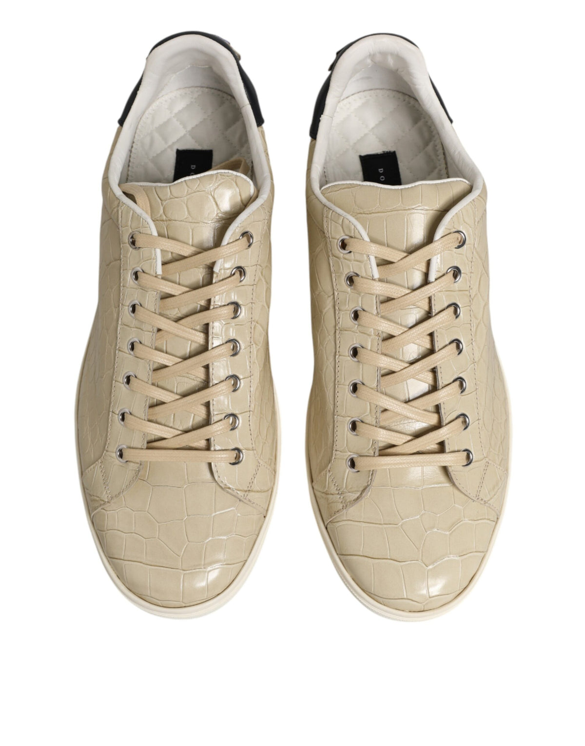 Dolce & Gabbana Beige London Leder-Sneakers