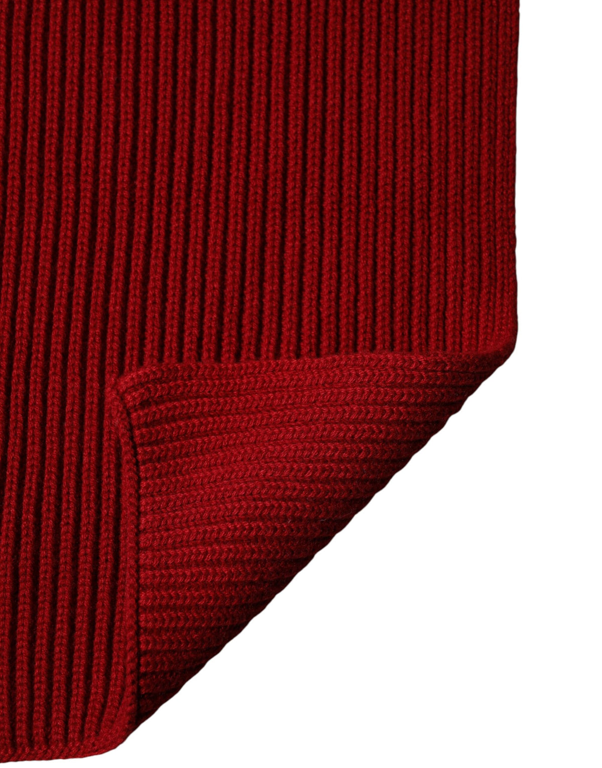 Dolce & Gabbana Roter Wollschal Gestrickter Nackenwärmer Schal Herren