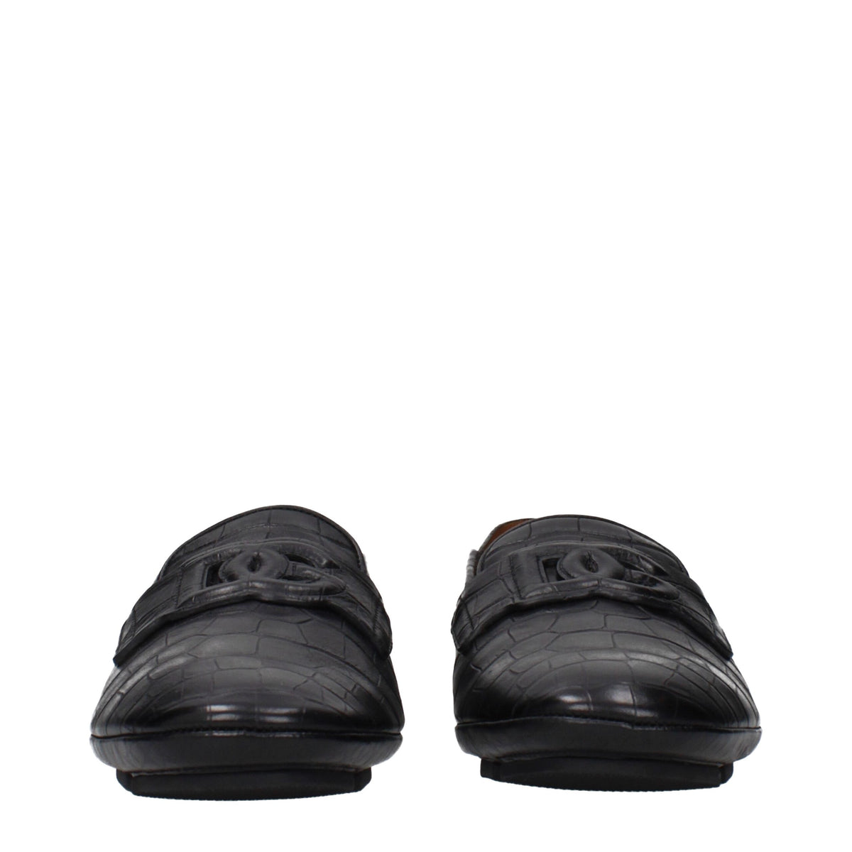 Dolce & Gabbana Schwarze Leder Loafer zum Hineinschlüpfen