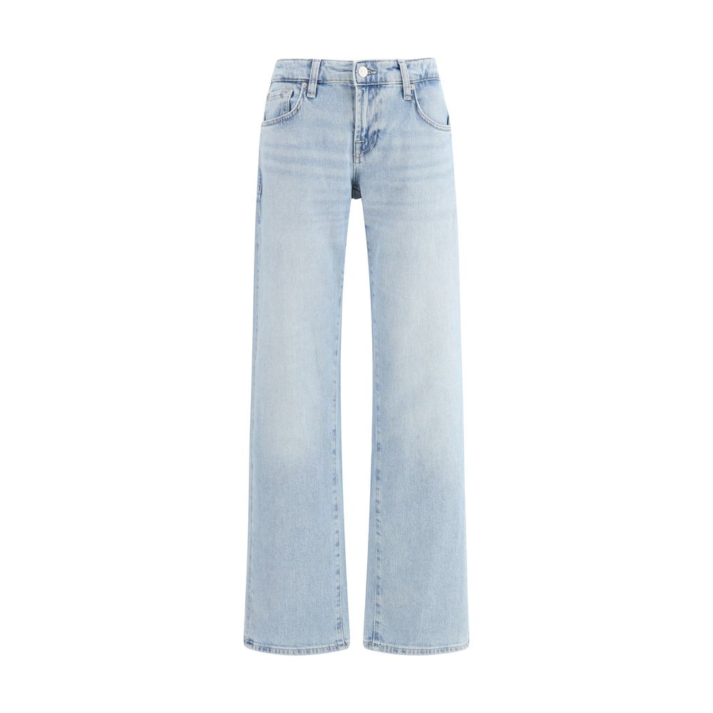 7FOR Blaue Jeans aus Baumwolle im geraden Schnitt